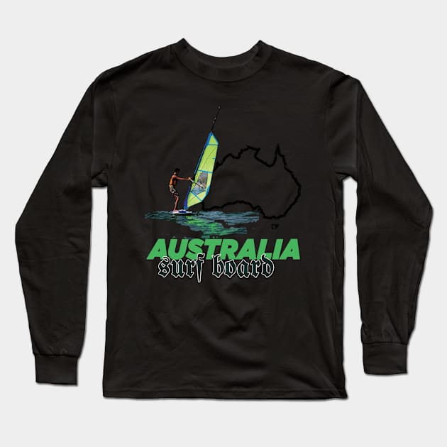 Australia surf board Long Sleeve T-Shirt by TeeText
